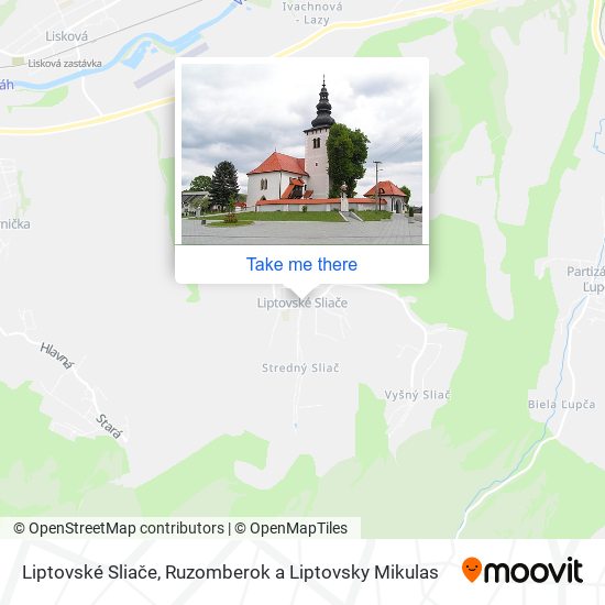 Liptovské Sliače map