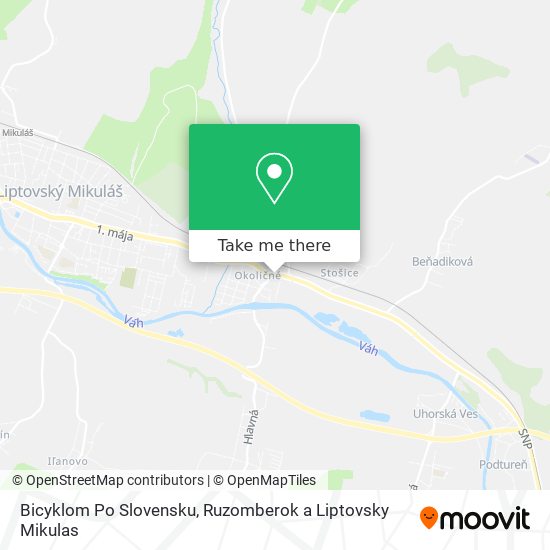 Bicyklom Po Slovensku map