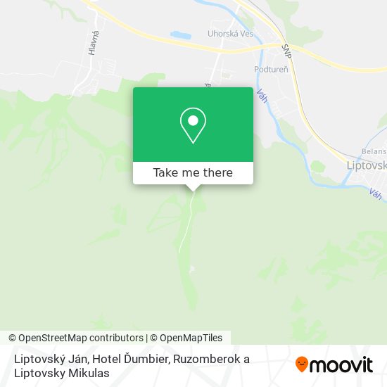 Liptovský Ján, Hotel Ďumbier map