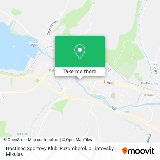 Hostinec Športový Klub map