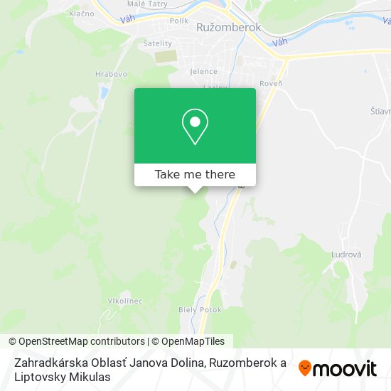 Zahradkárska Oblasť Janova Dolina map