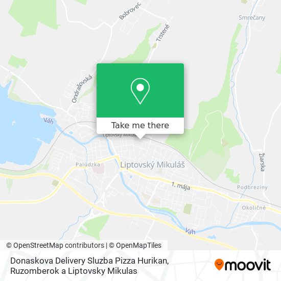 Donaskova Delivery Sluzba Pizza Hurikan map