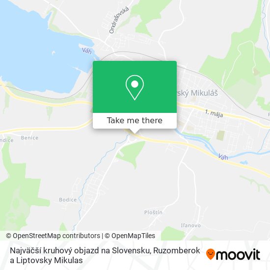 Najväčší kruhový objazd na Slovensku map