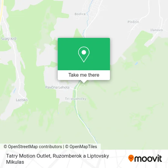 Tatry Motion Outlet map