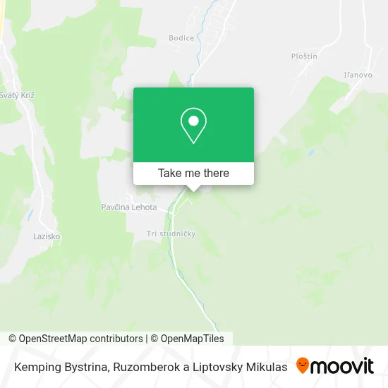 Kemping Bystrina map