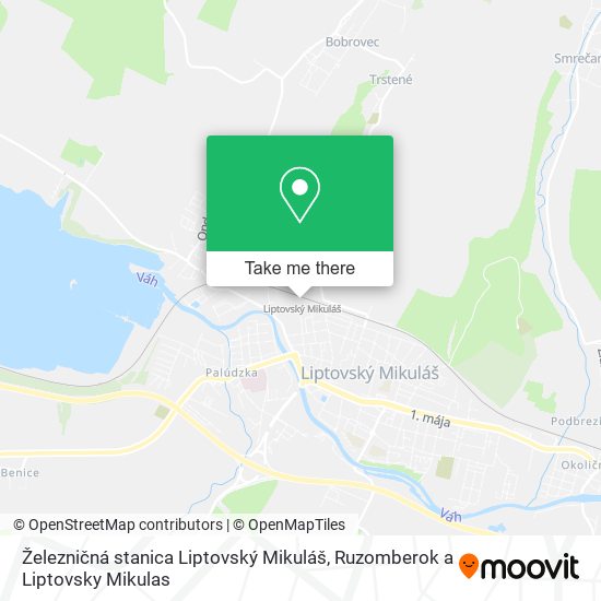 Železničná stanica Liptovský Mikuláš map