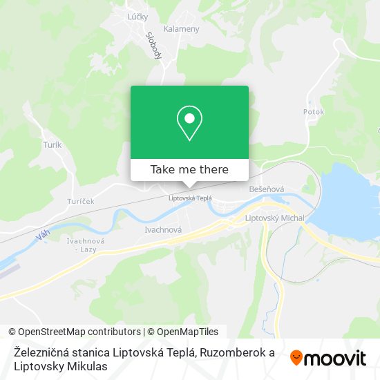 Železničná stanica Liptovská Teplá map