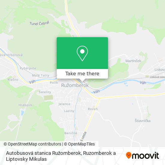 Autobusová stanica Ružomberok map