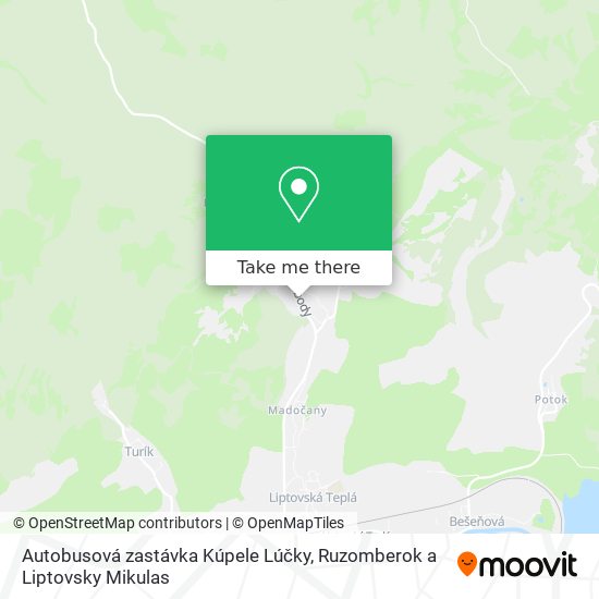 Autobusová zastávka Kúpele Lúčky map