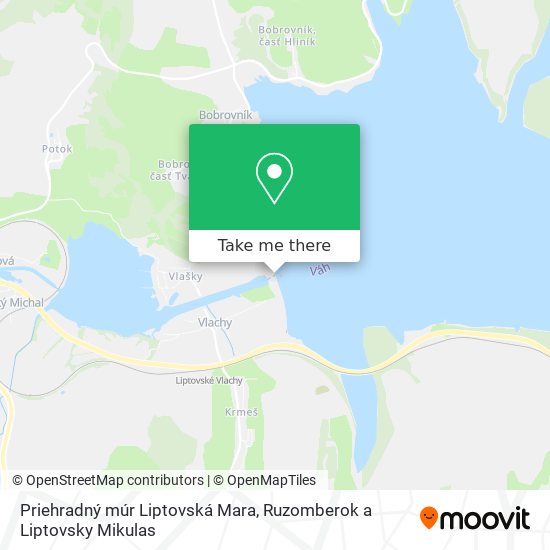 Priehradný múr Liptovská Mara map