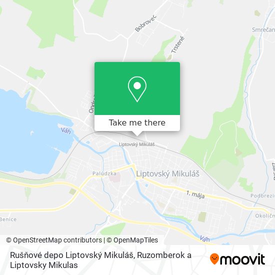 Rušňové depo Liptovský Mikuláš map