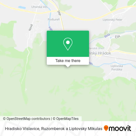 Hradisko Vislavice map