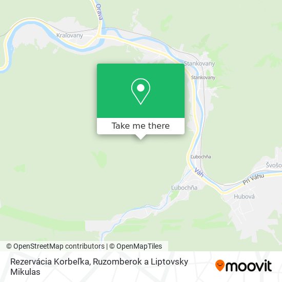 Rezervácia Korbeľka map