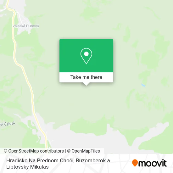 Hradisko Na Prednom Choči map