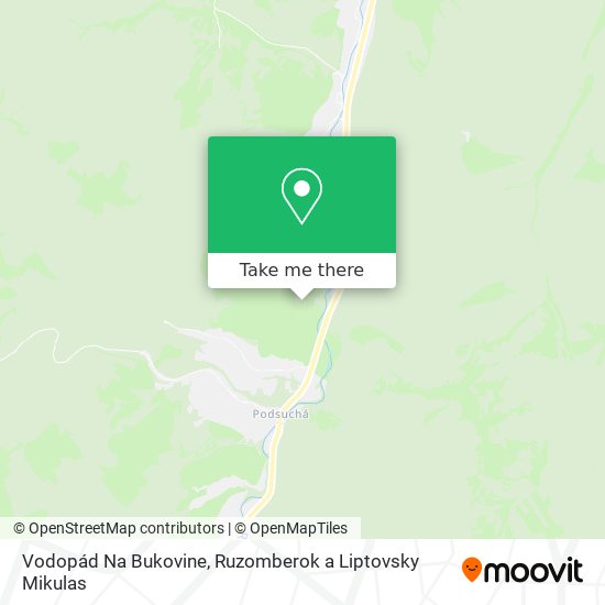 Vodopád Na Bukovine map