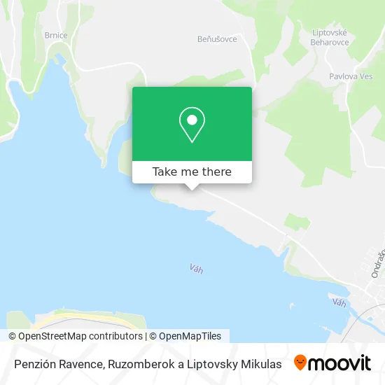 Penzión Ravence map