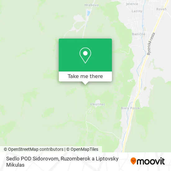 Sedlo POD Sidorovom map