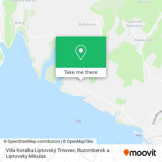 Villa Korálka Liptovský Trnovec map