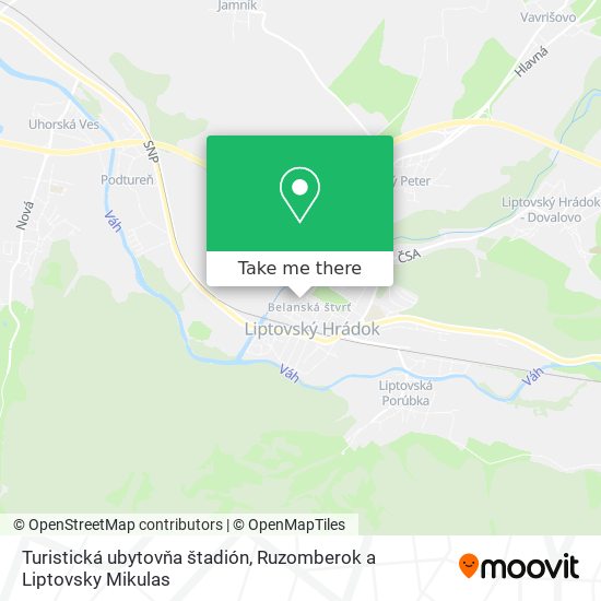 Turistická ubytovňa štadión map