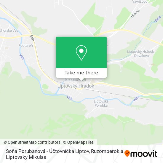 Soňa Porubänová - Účtovníčka Liptov map