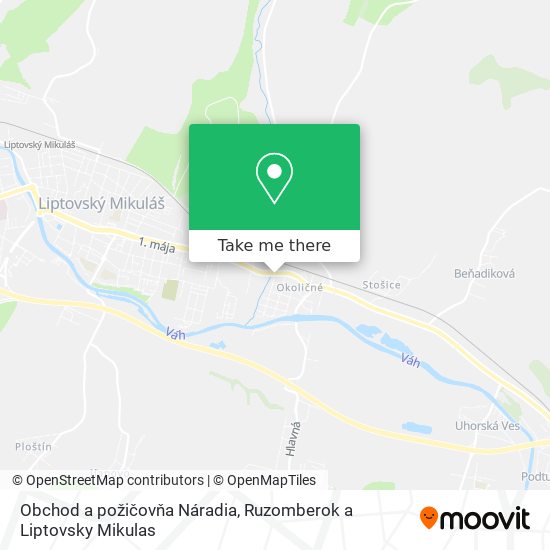 Obchod a požičovňa Náradia map