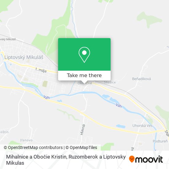 Mihalnice a Obočie Kristin map