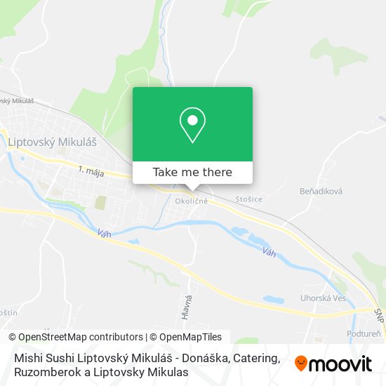 Mishi Sushi Liptovský Mikuláš - Donáška, Catering map