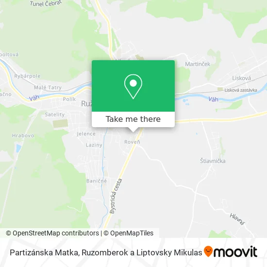 Partizánska Matka map