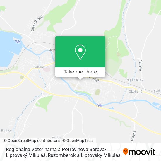 Regionálna Veterinárna a Potravinová Správa-Liptovský Mikuláš map