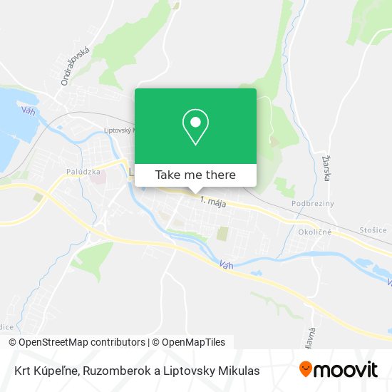 Krt Kúpeľne map