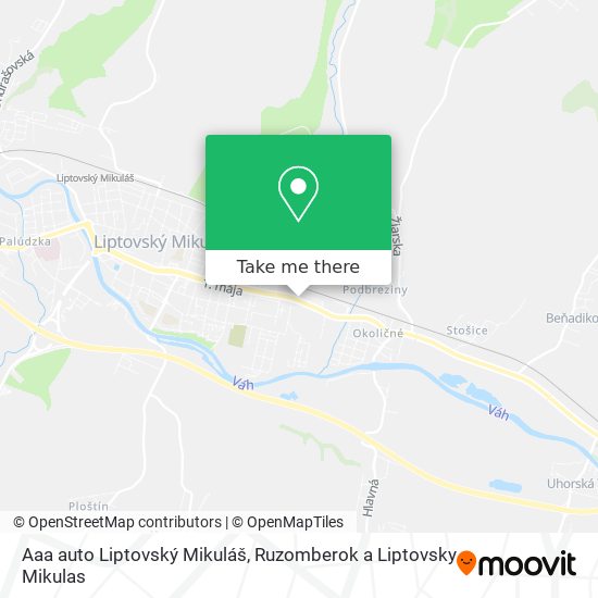 Aaa auto Liptovský Mikuláš map