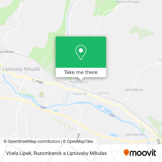 Včela Lipek map