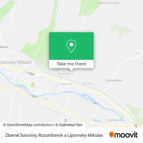 Zberné Suroviny map