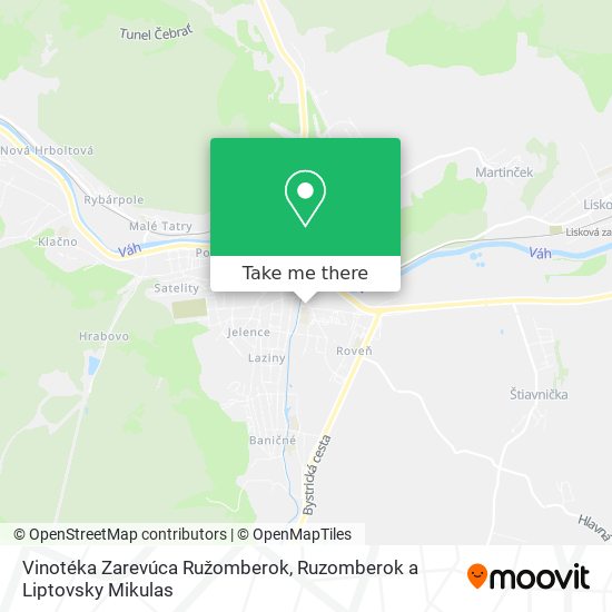 Vinotéka Zarevúca Ružomberok map