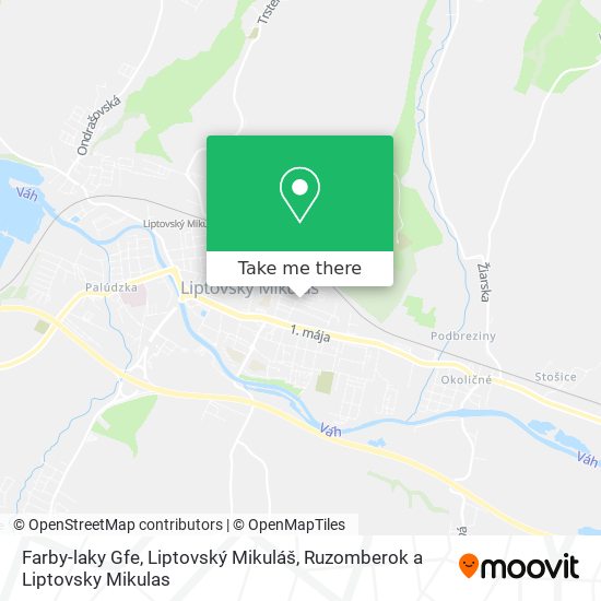 Farby-laky Gfe, Liptovský Mikuláš map