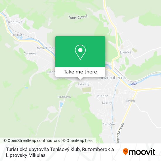 Turistická ubytovňa Tenisový klub map