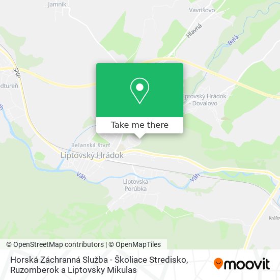 Horská Záchranná Služba - Školiace Stredisko map