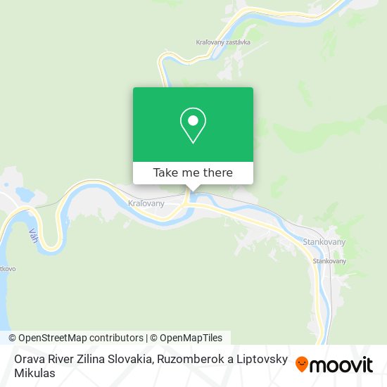 Orava River Zilina Slovakia map