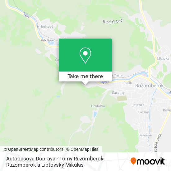 Autobusová Doprava - Tomy Ružomberok map