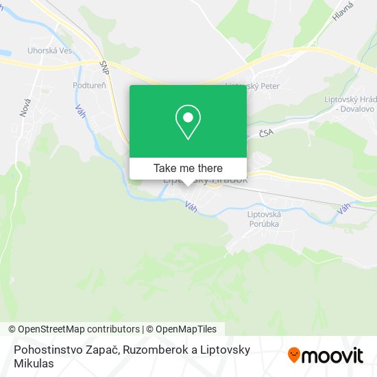 Pohostinstvo Zapač map