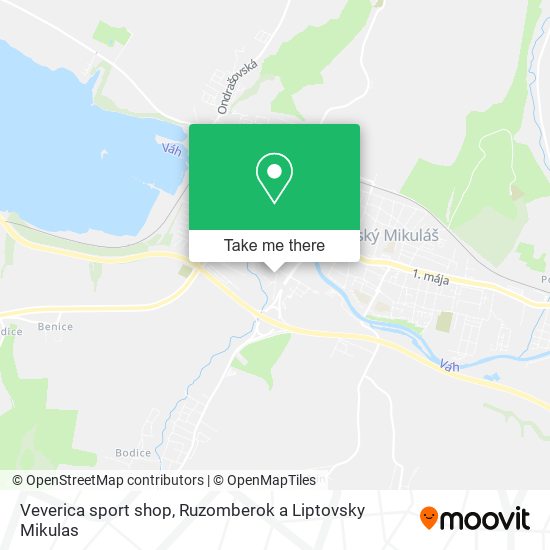 Veverica sport shop map