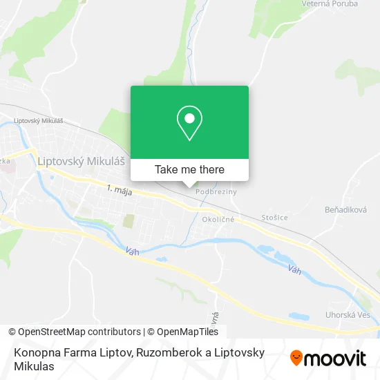 Konopna Farma Liptov map