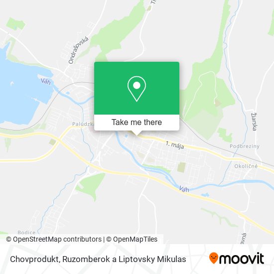 Chovprodukt map