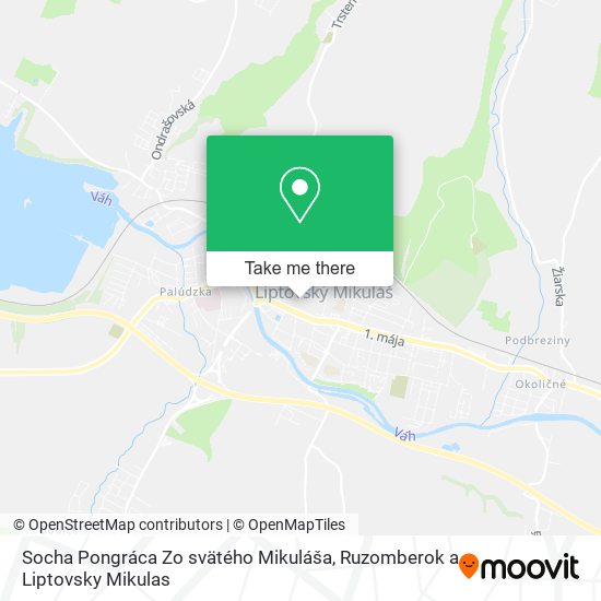 Socha Pongráca Zo svätého Mikuláša map