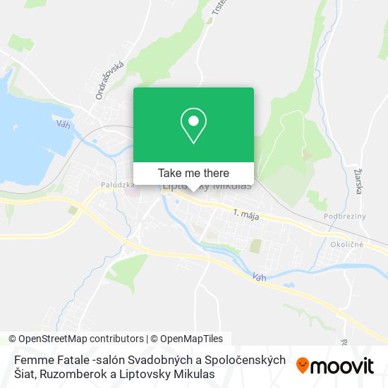 Femme Fatale -salón Svadobných a Spoločenských Šiat map