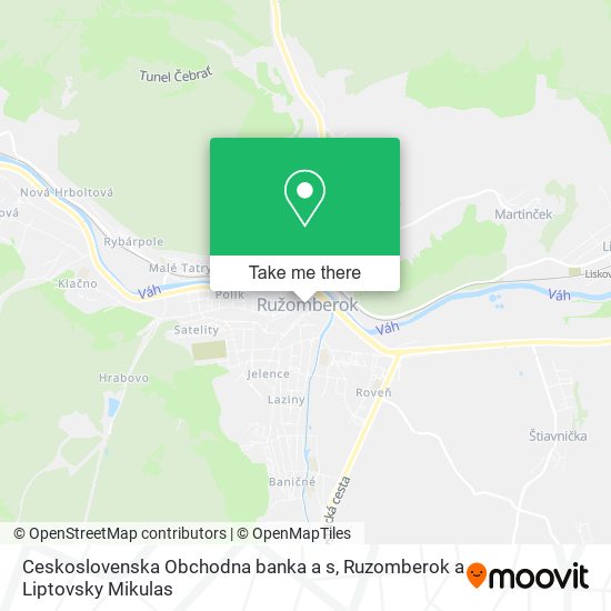 Ceskoslovenska Obchodna banka a s map