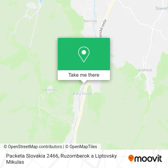 Packeta Slovakia 2466 map