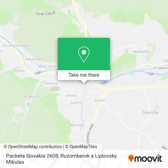 Packeta Slovakia 2608 map