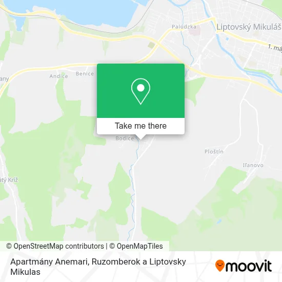 Apartmány Anemari map