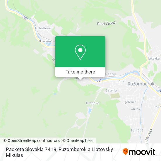 Packeta Slovakia 7419 map